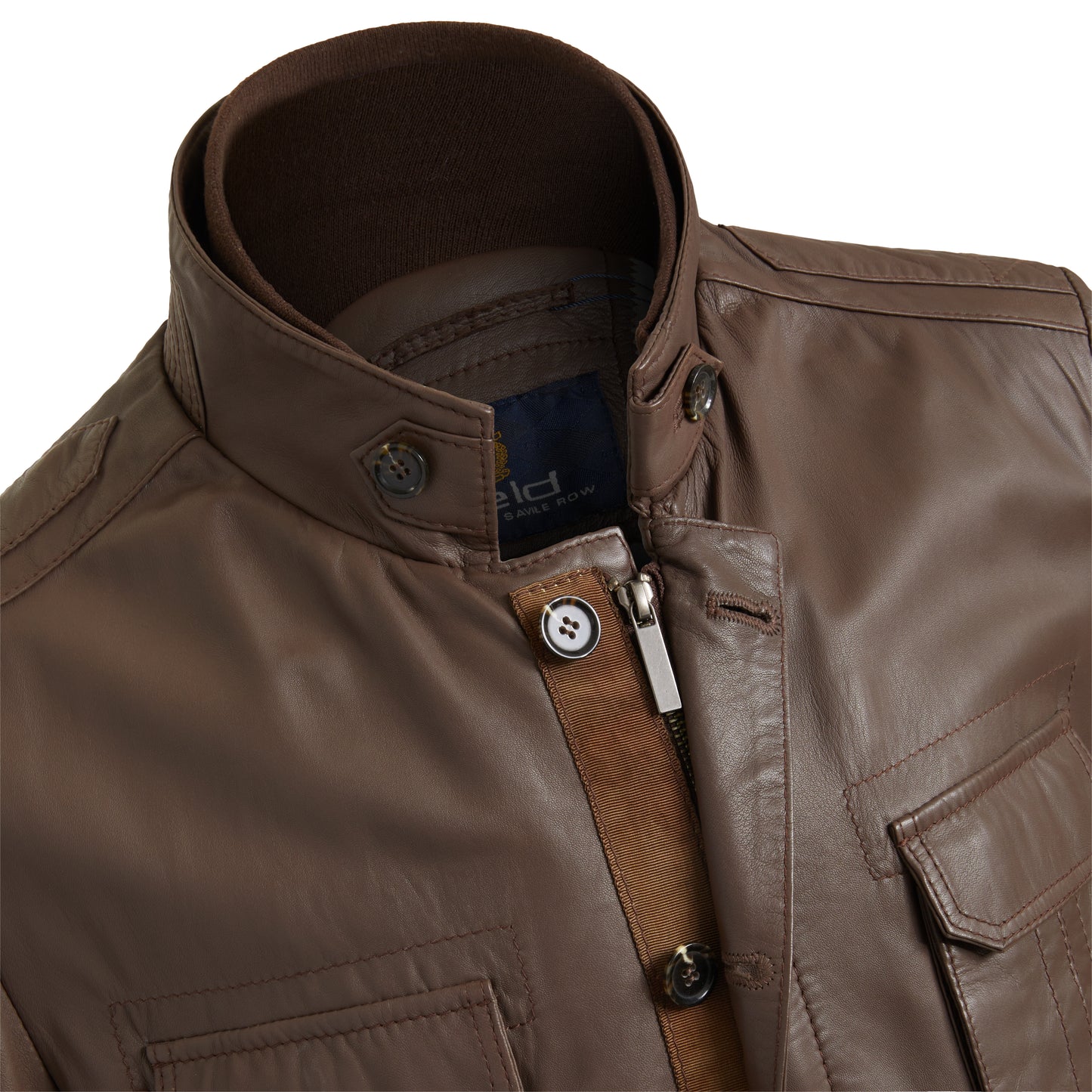 
                  
                    Nubuck Brown Leather Jacket
                  
                