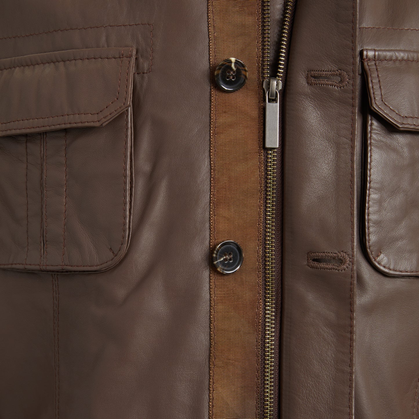 
                  
                    Nubuck Brown Leather Jacket
                  
                